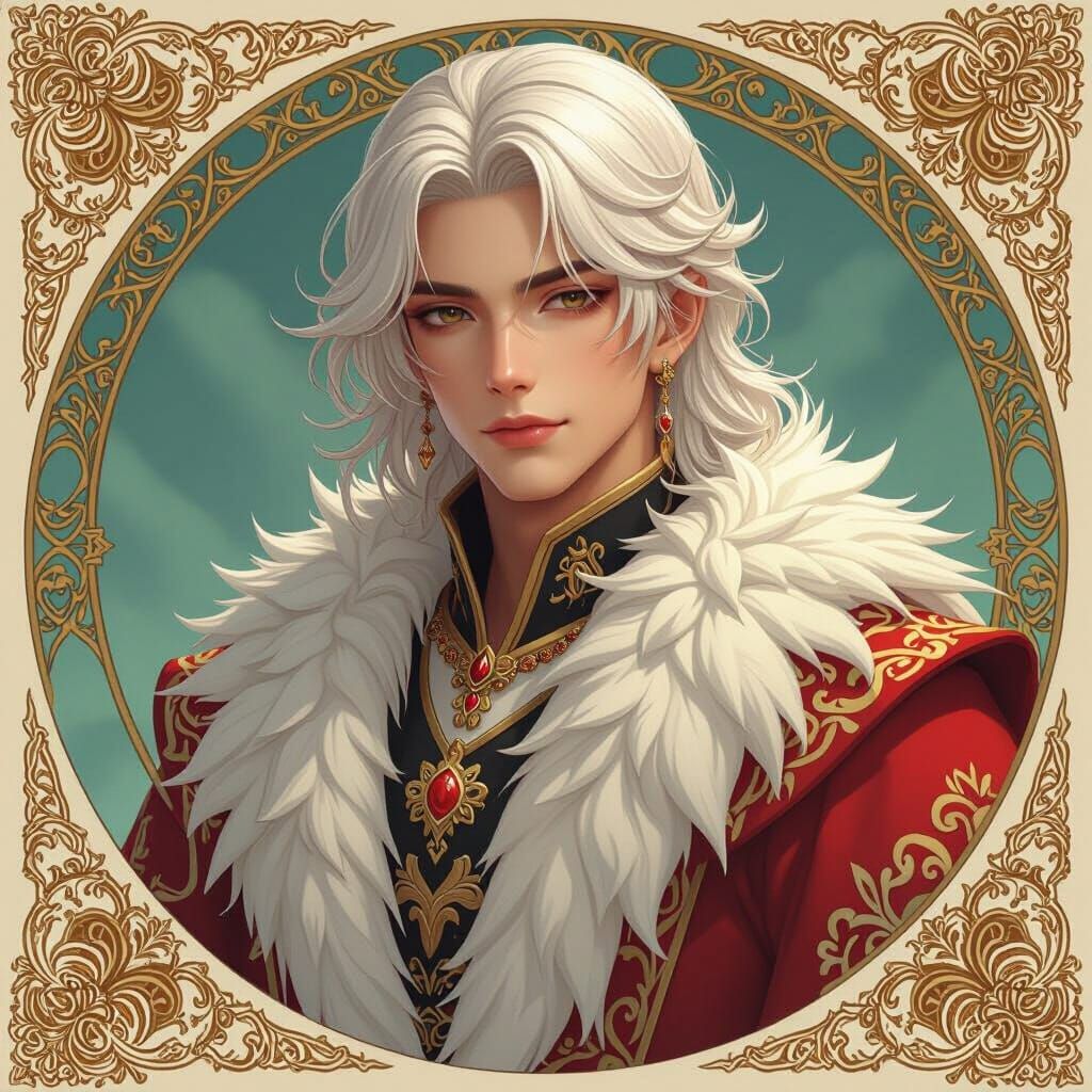 Anime-Inspired Male Portrait with Dramatic Lighting