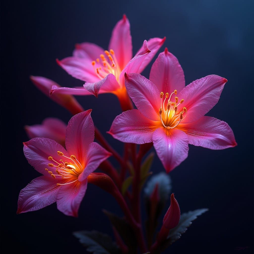 Vibrant, Photorealistic Fluorescent Blooms in HDR