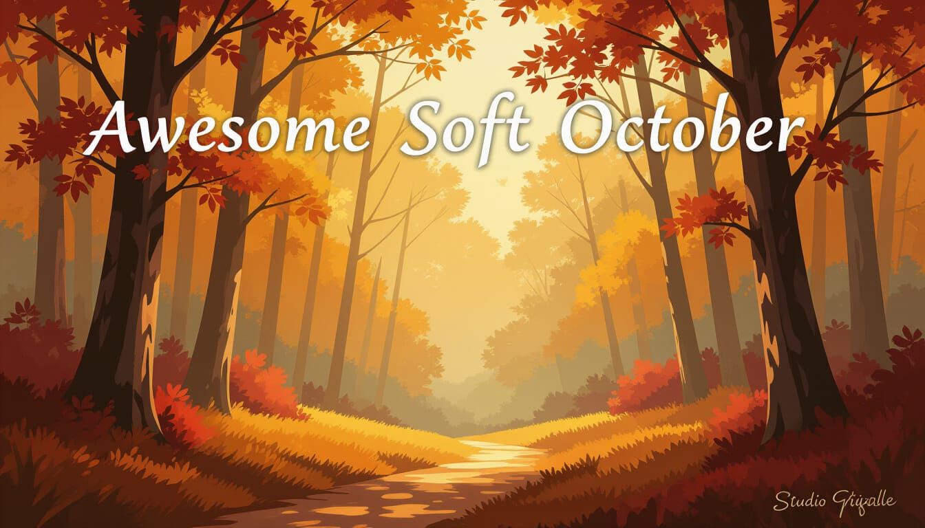 Dreamy Autumn Landscape Digital Painting