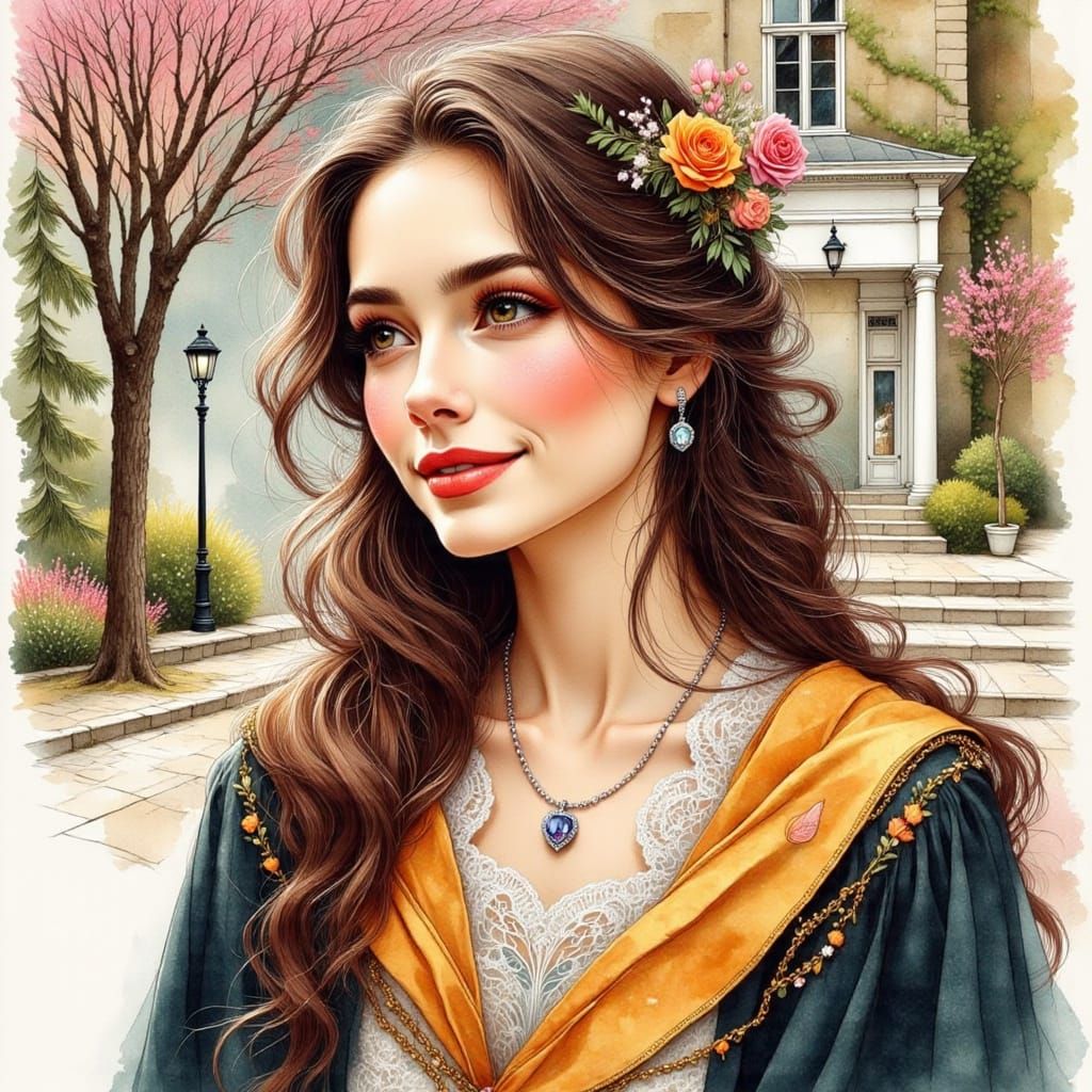 Elegant Graduate in Vibrant Sapphire Jewelry