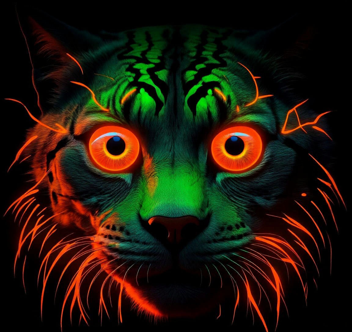 Glowing Noctilucent Eyes Lurk in the Night