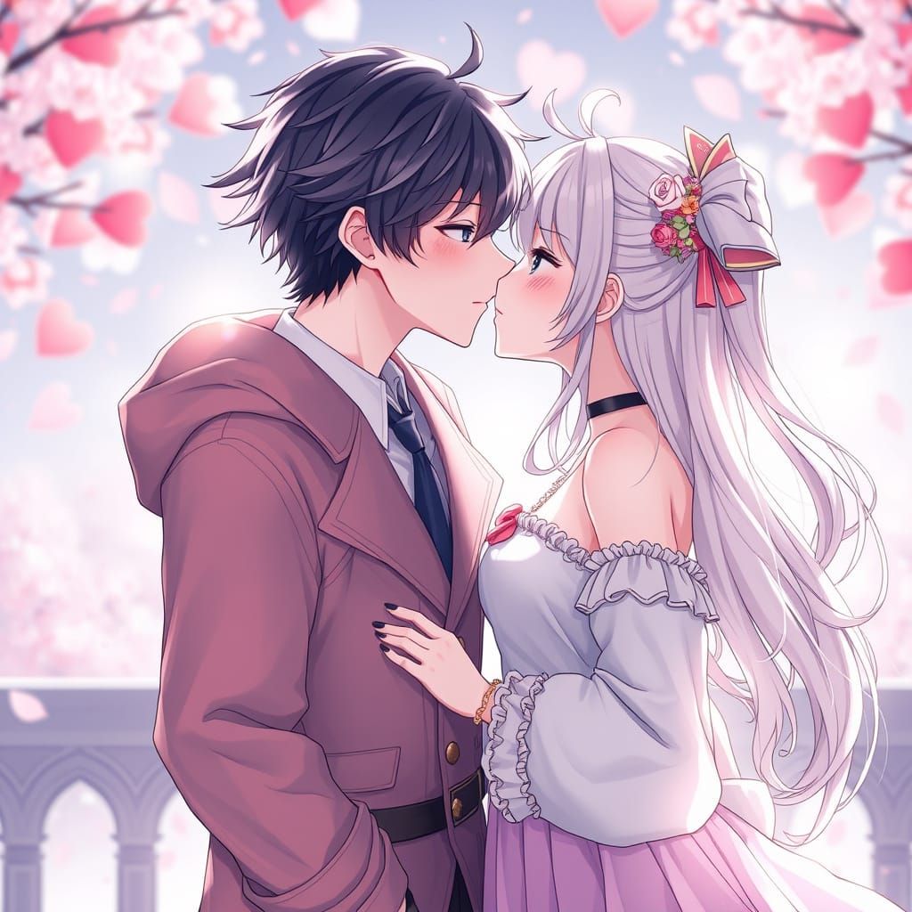 Cute Anime Boys and Girls Kissing in 8K Resolution