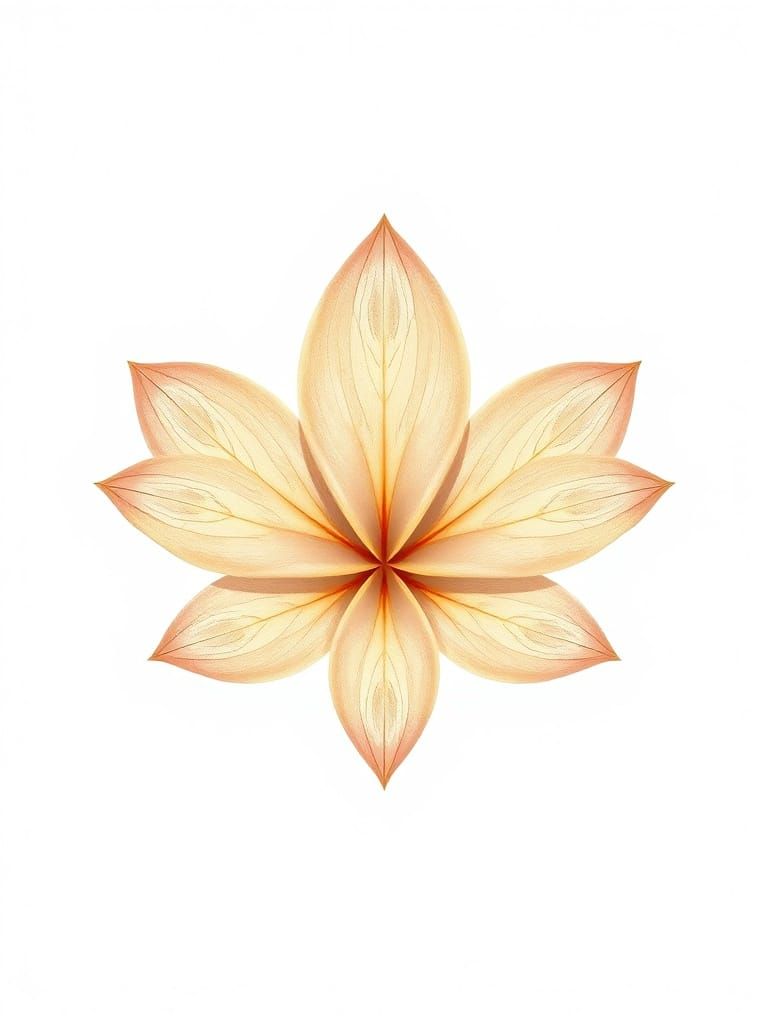 Elegant Floral Monogram Logo Design in Blueprint Style