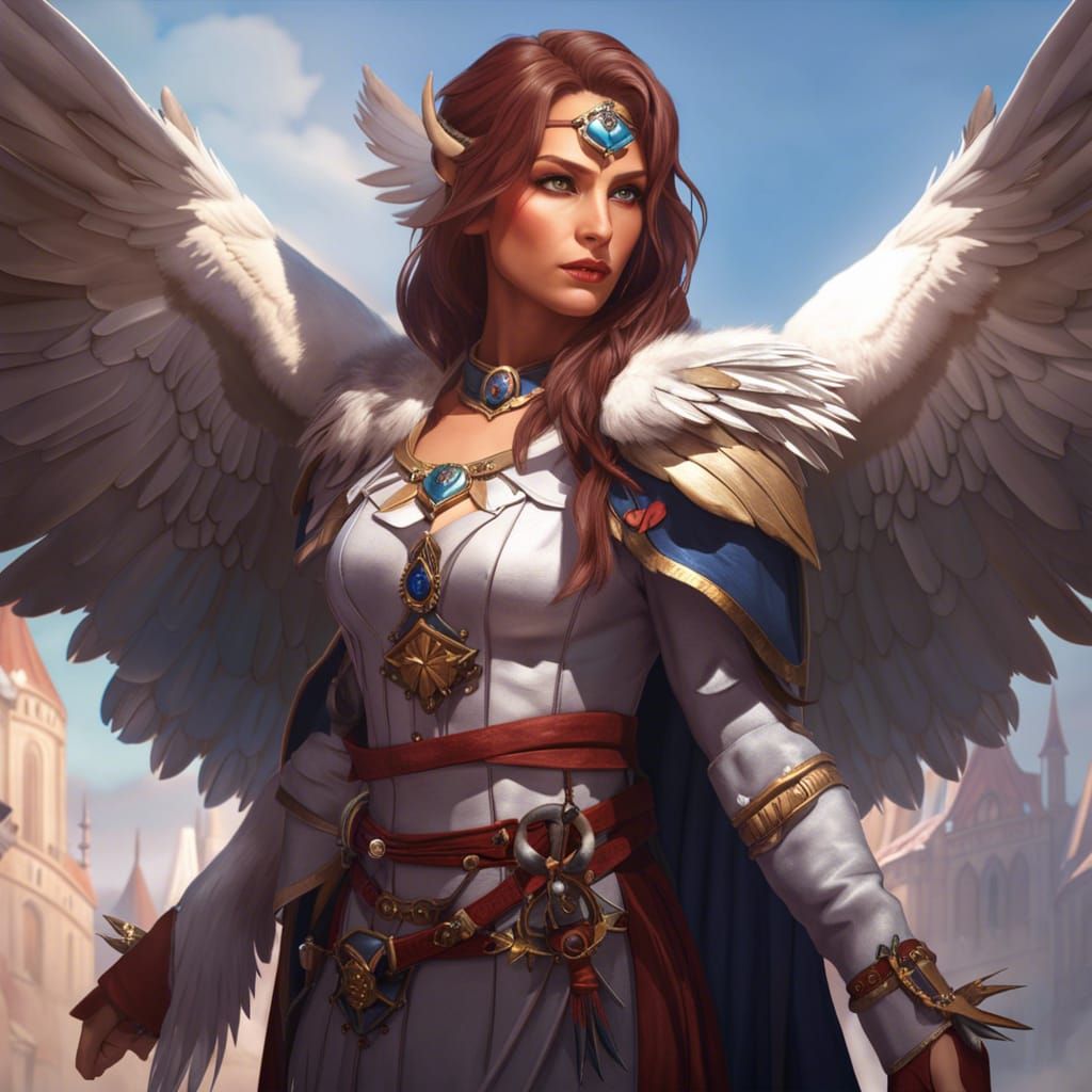 Beautiful Winged Warlock Dnd Style