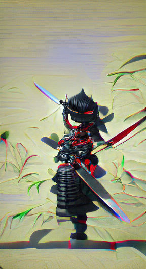 Shadow Samurai with Blood Katana: 8K Anime Artwork