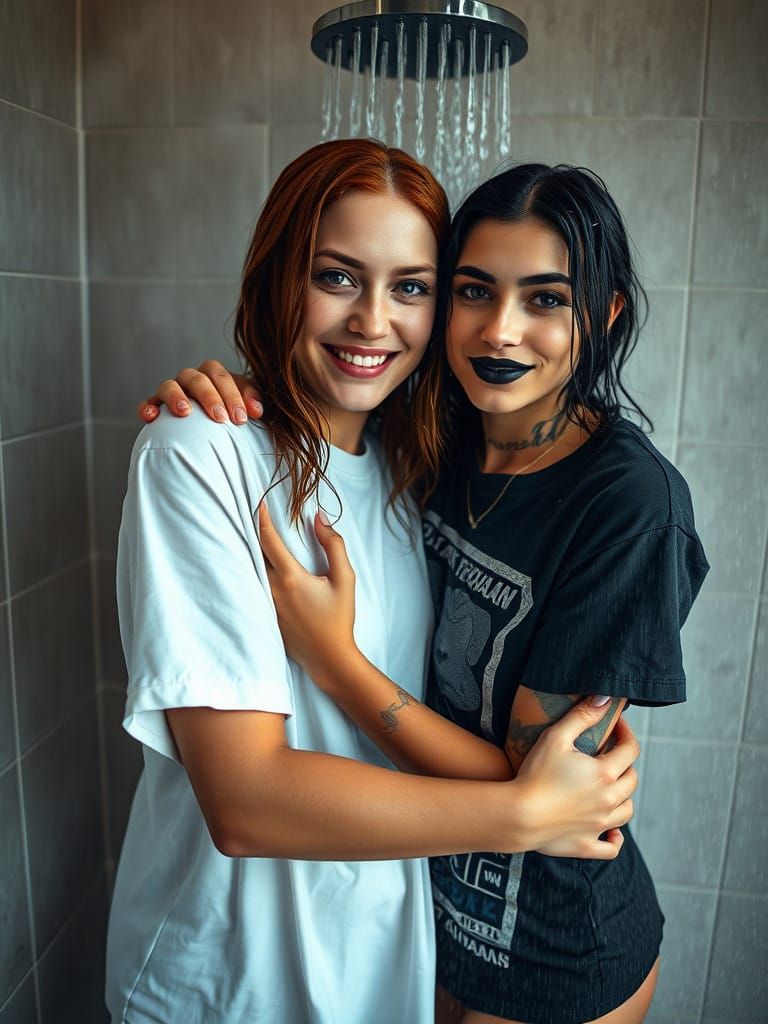 Ukrainian Girls in Intimate Shower Moment
