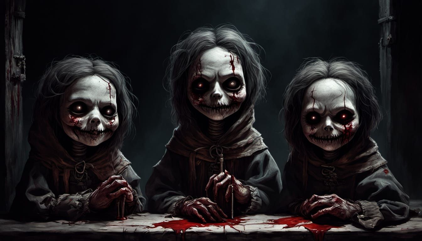 Sinister Dolls in Tattered Sackcloth: A Gothic Horror