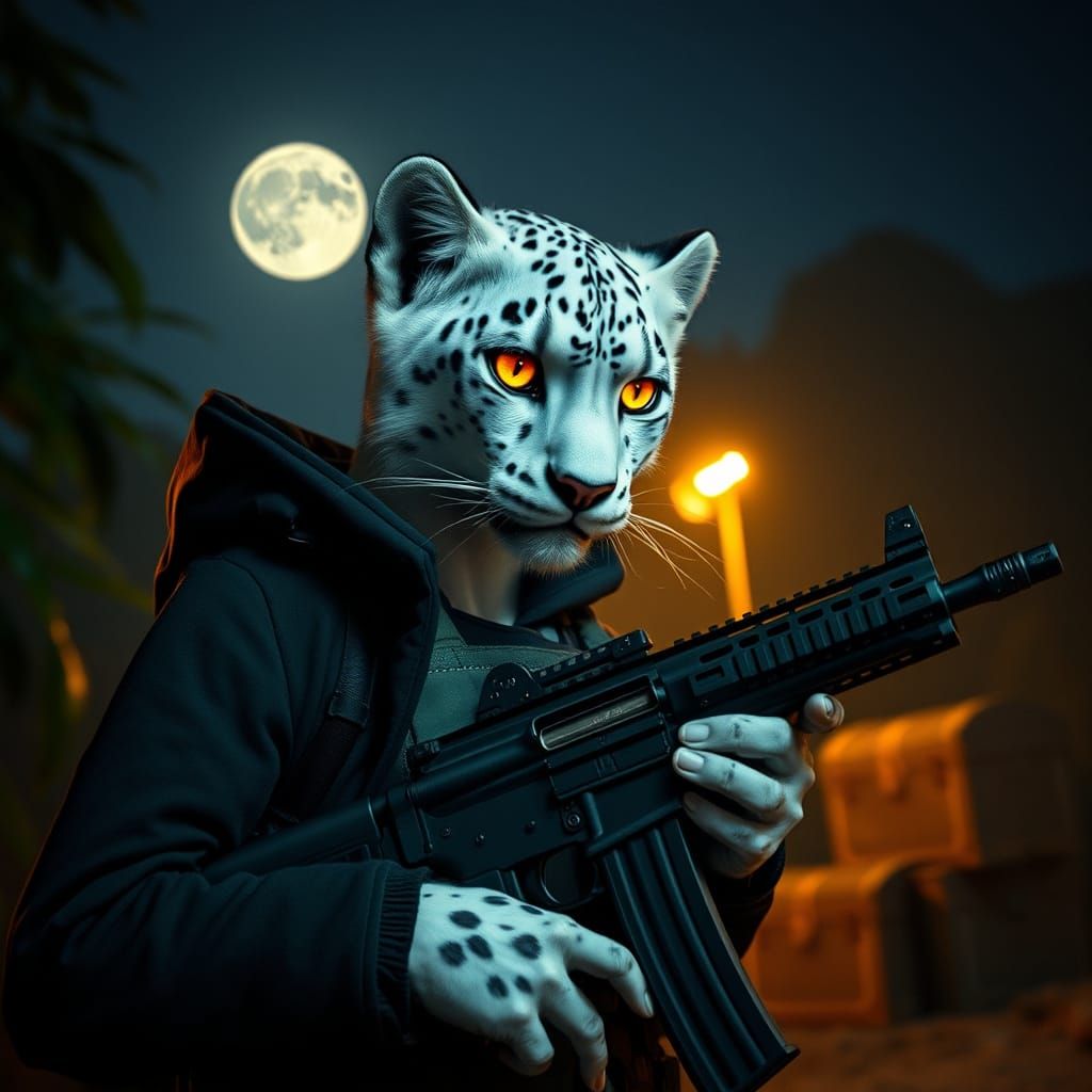 Snow Leopard Vampire Soldier in Rio Ambush