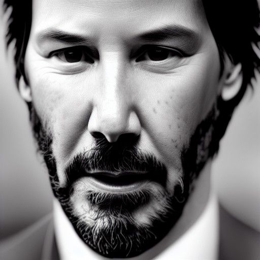 Intense Portrait of Keanu Reeves in Natural Light