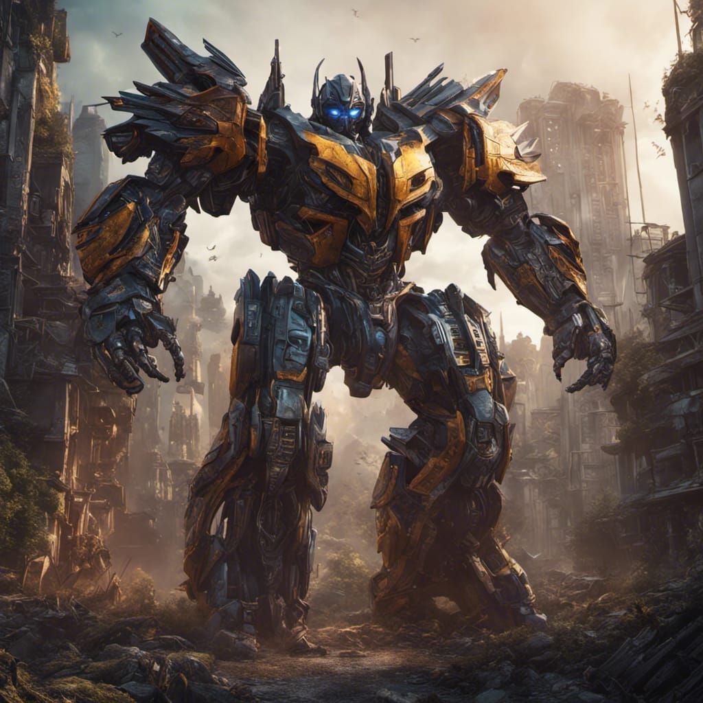 Detailed Transformer Matte Painting in Deep Color