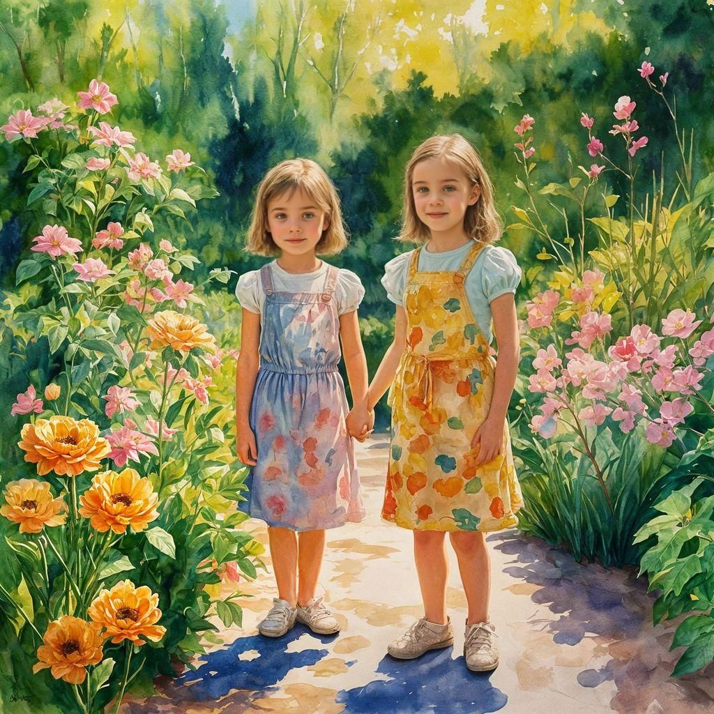 Bea and Emme: Gouache Style Impressionist Painting
