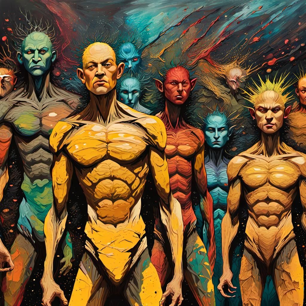 Peanut Butter Humanoid Smear Campaign: Detailed Digital Art