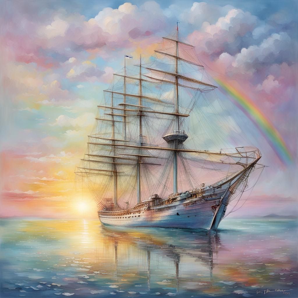 Delicate Pastel Rainbow of Hope and Wonder