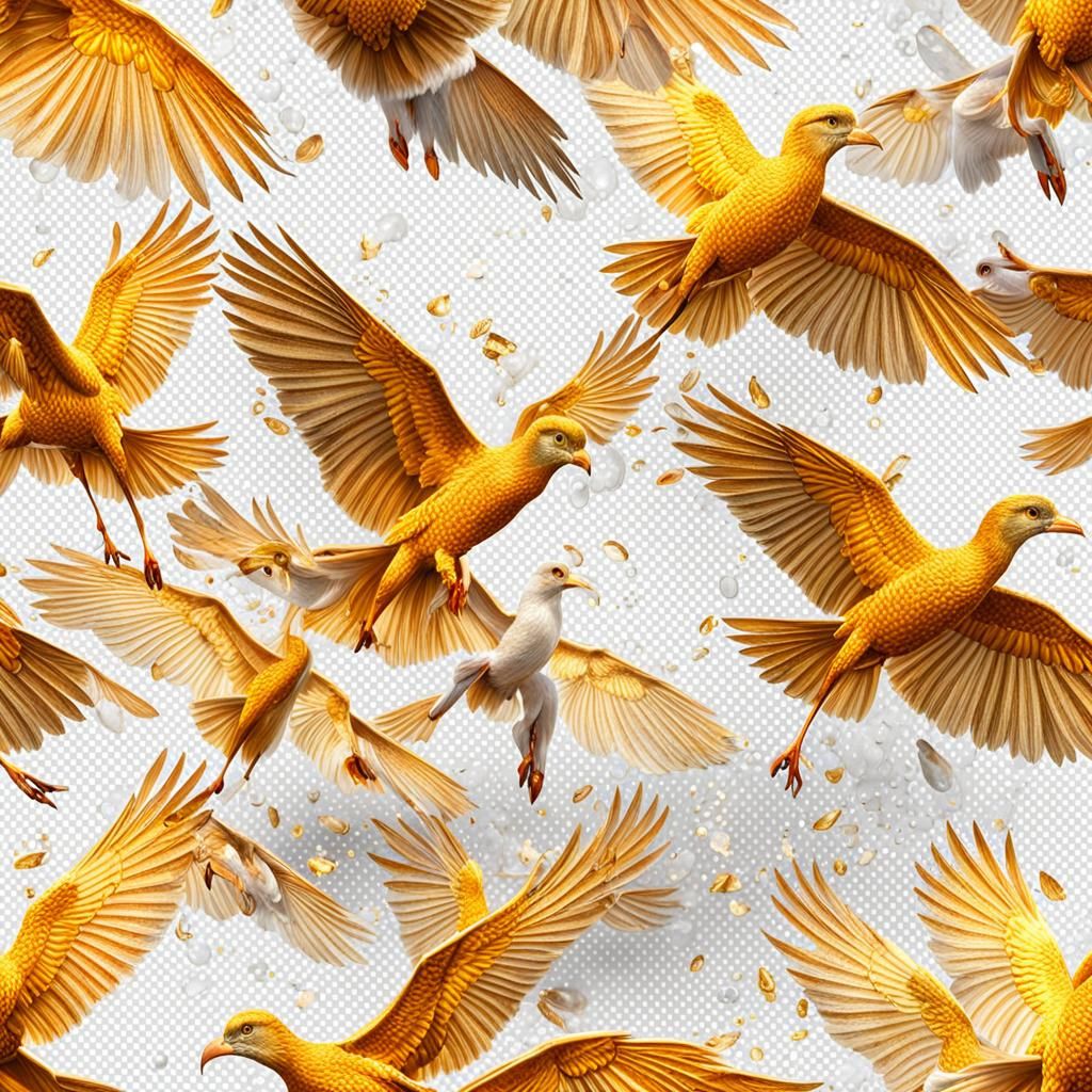 Beautiful Fairy with Magic Wand and Golden Lace Wings