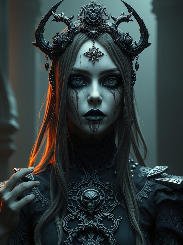 Surreal Icelandic Goddess in Dark Fantasy Style