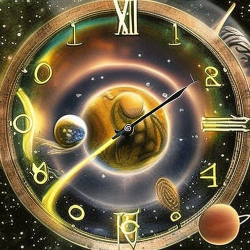 Aliens Crafting Clockwork Universe: Detailed Matte Painting