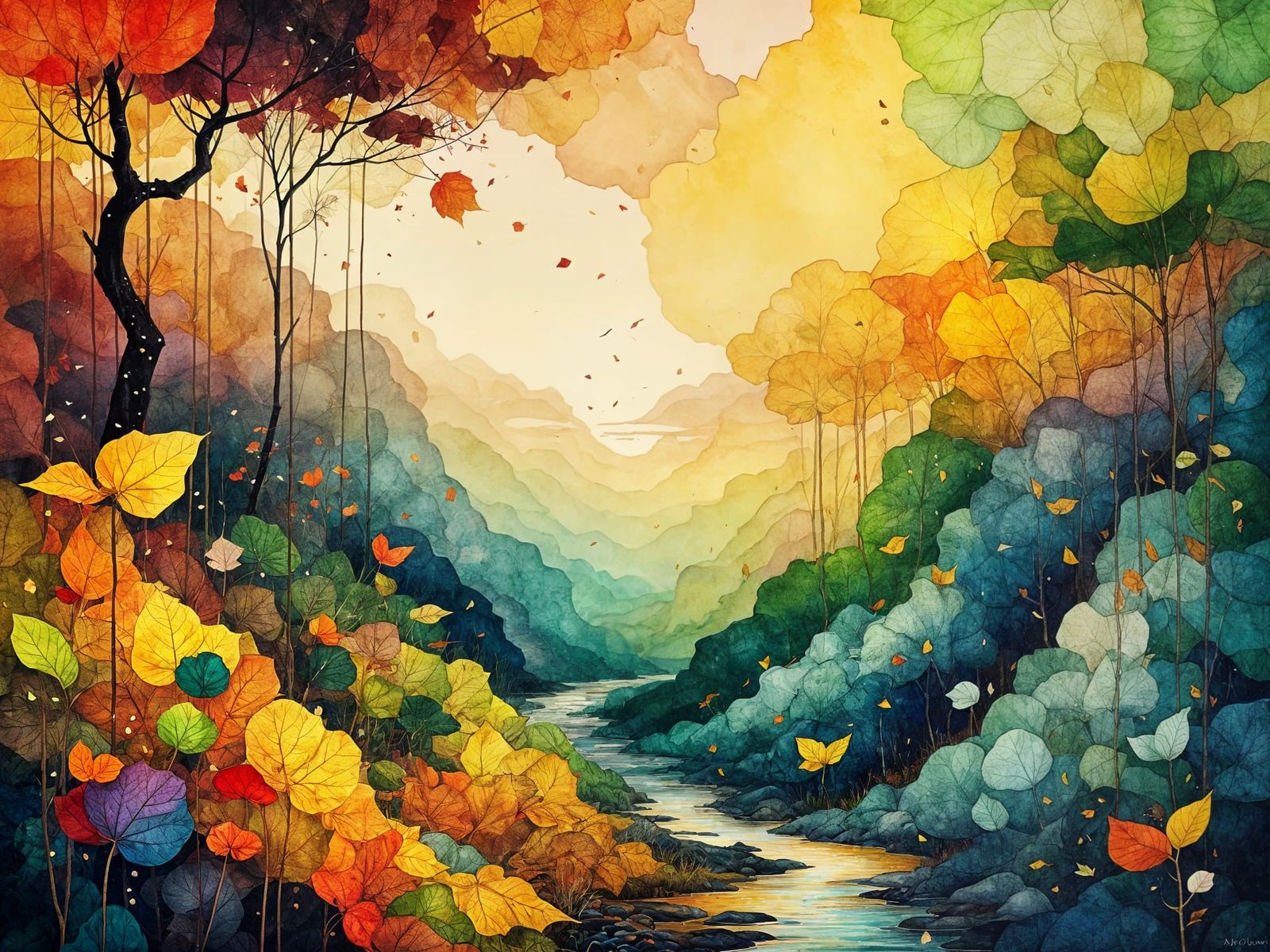 Vibrant World of Colorful Leaves