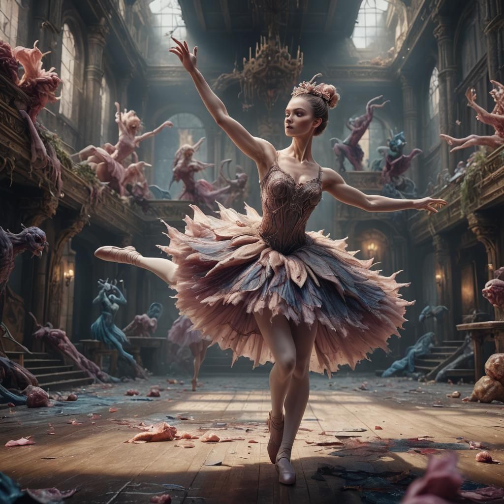 Fantastical Ballerina Monster Concept Art