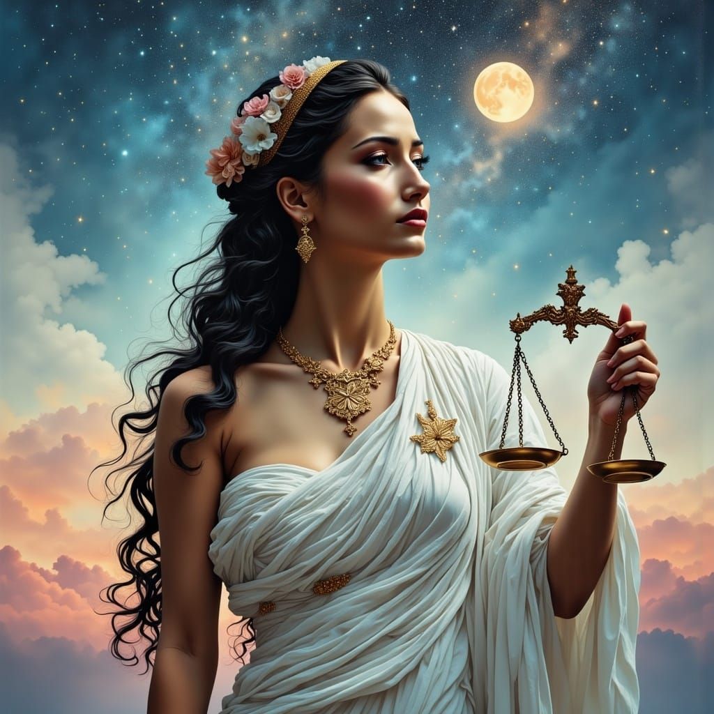 Goddess of Balance in Celestial Harmony