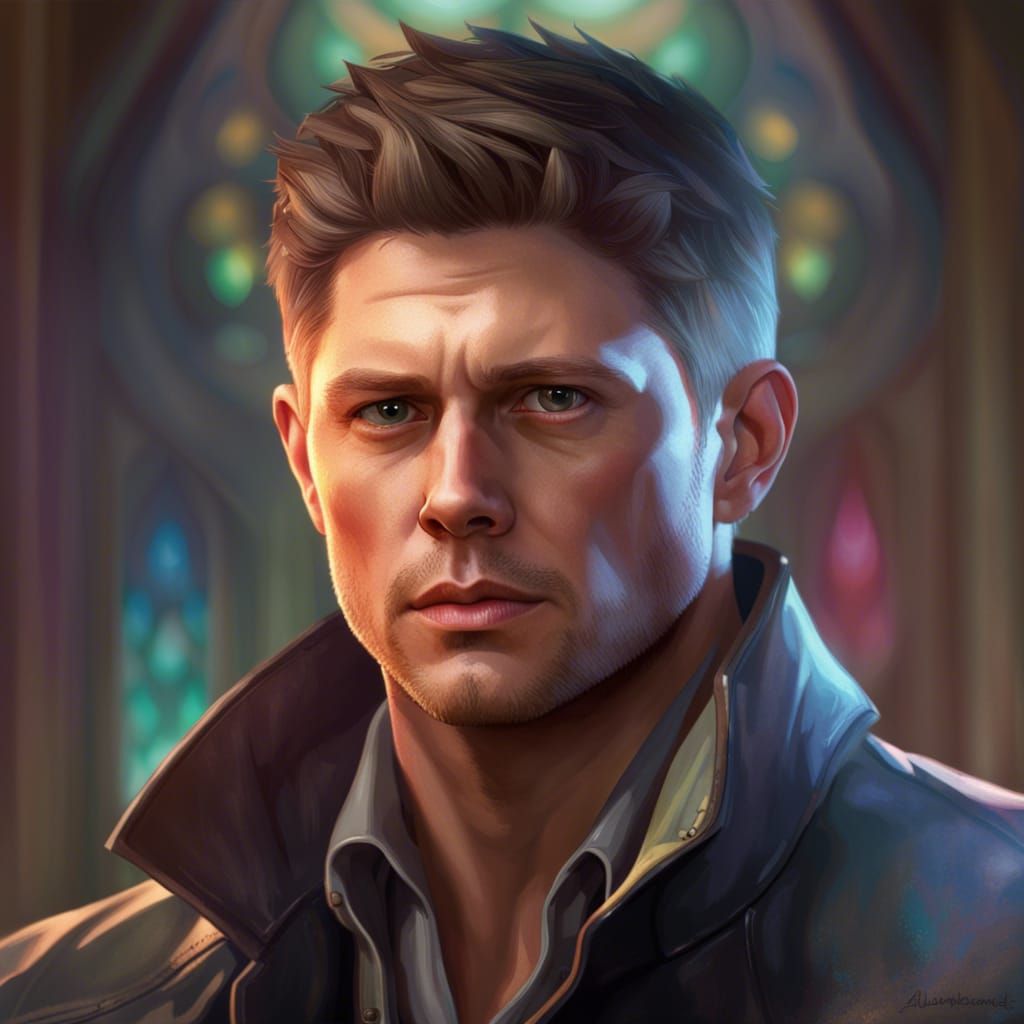 Dean Winchester Portrait in Hyperdetailed Style