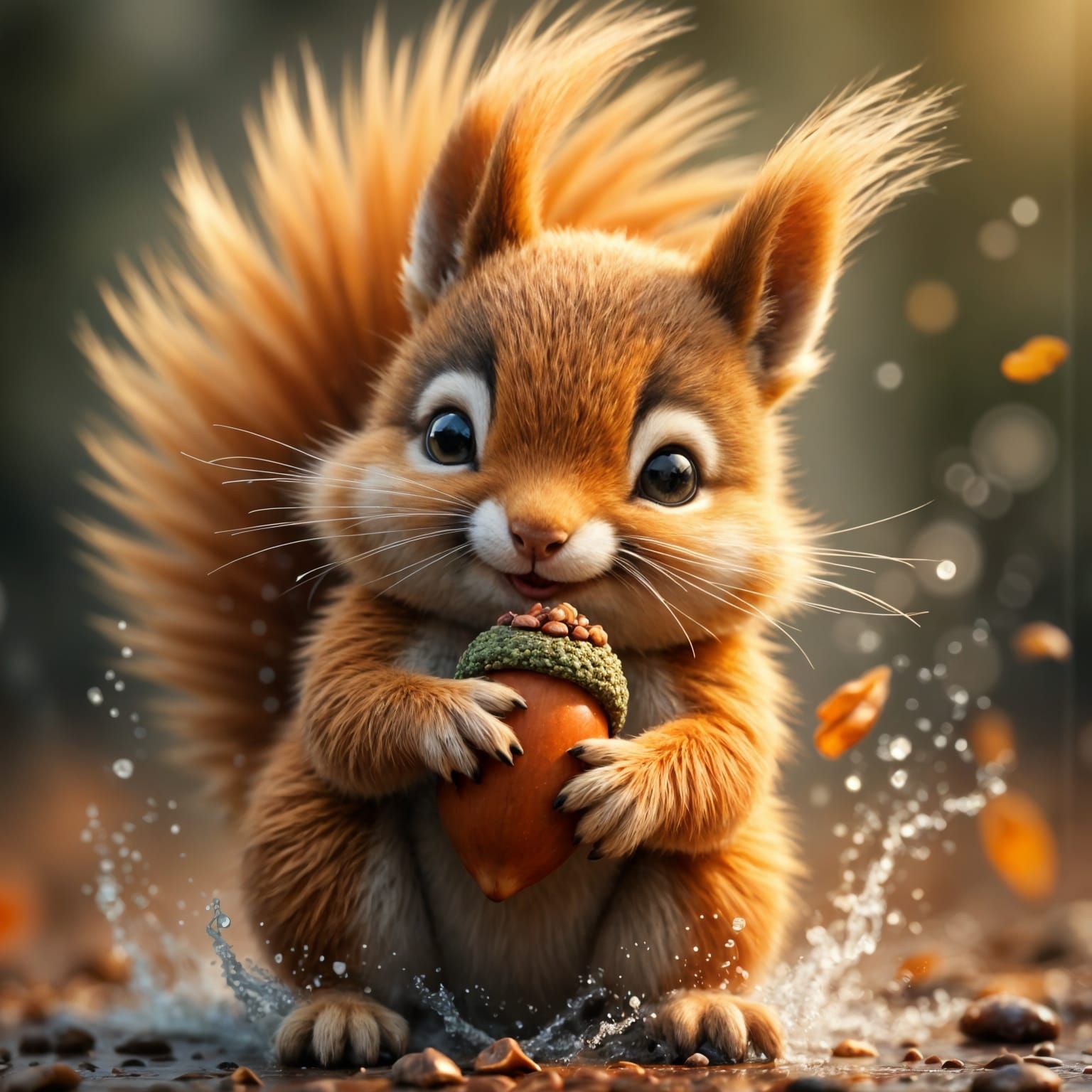 Stunning Hyperrealistic Squirrel Portrait in Cinematic Style
