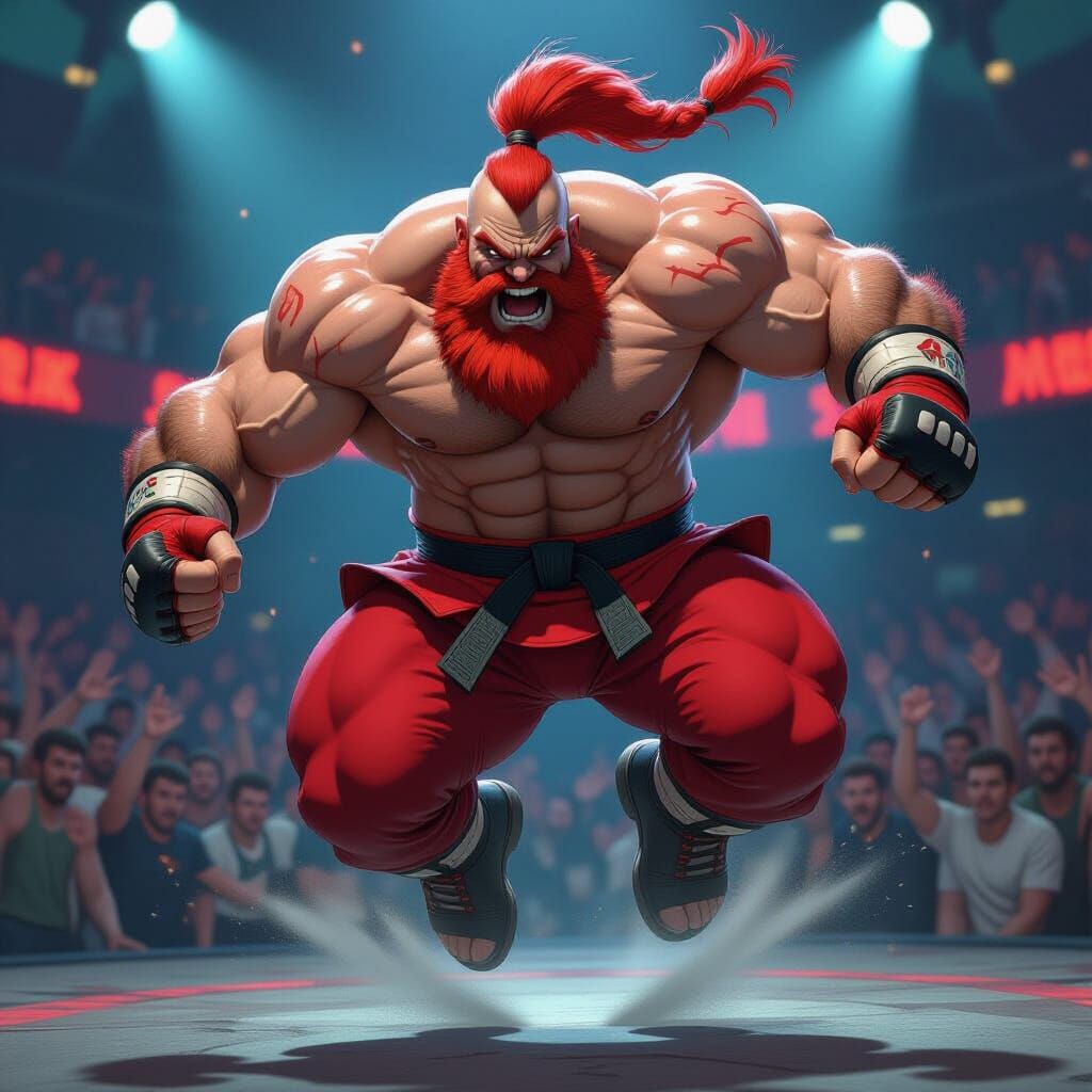 Zangief's Spinning Piledriver in Neon Arena