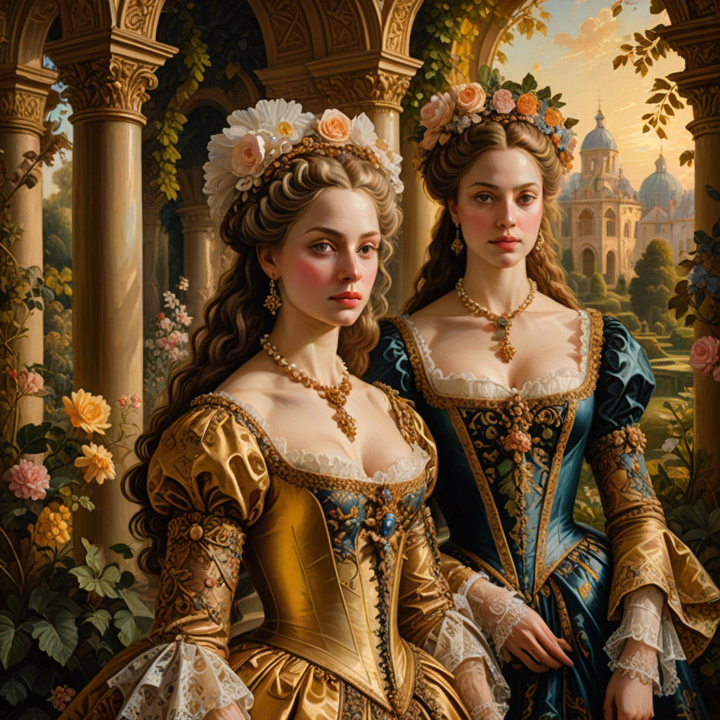 The Empress twins oil painting by Leonardo da Vinci