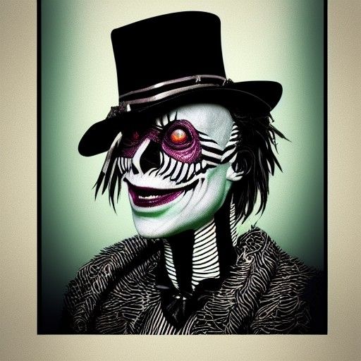 Intricately Detailed Beetlejuice Portrait