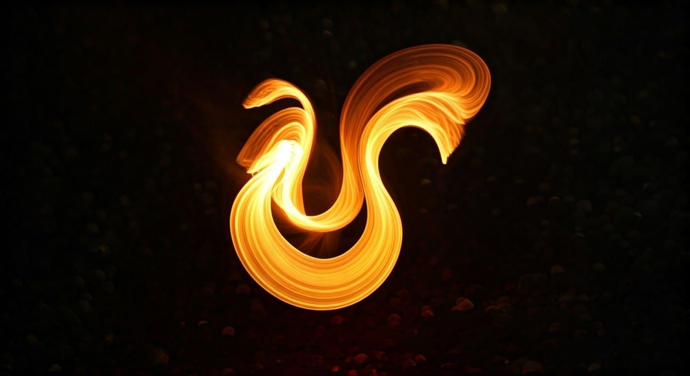 Feminine Forms Dancing in Fiery Flames