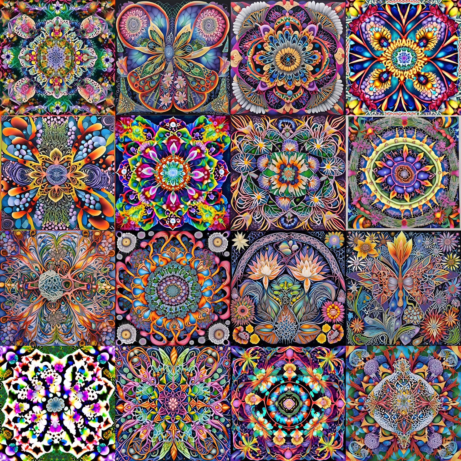 Australian Fauna Gathering with Fractal Zentangle