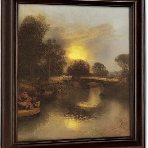 Marble Pipe Still Life in Rembrandt Style