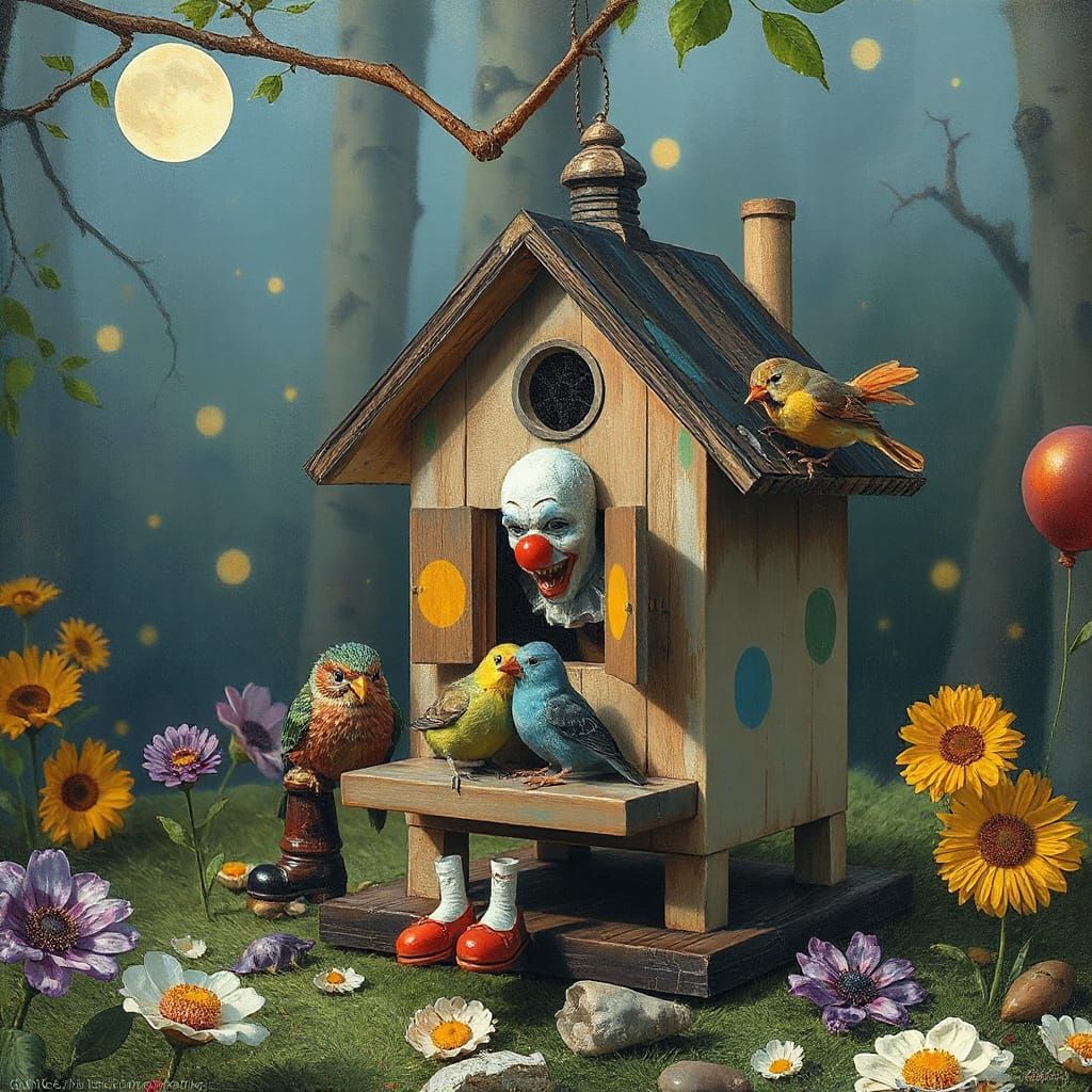 Birdhouse of Evil Clowns: A Hyperdetailed Masterpiece