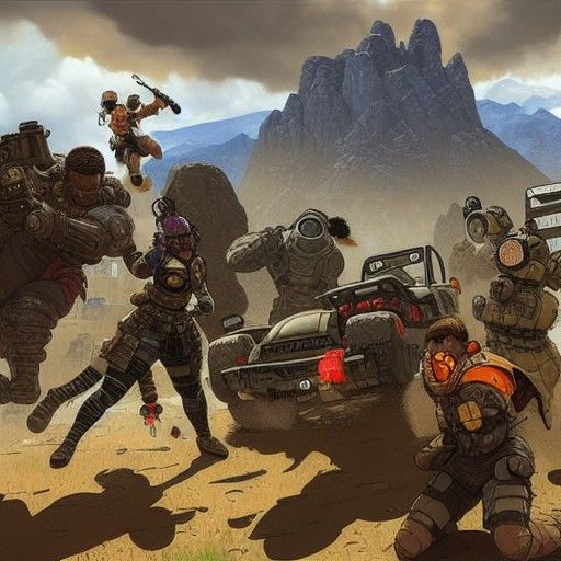 Apex Legends Battle Royale in Oil Painting Style