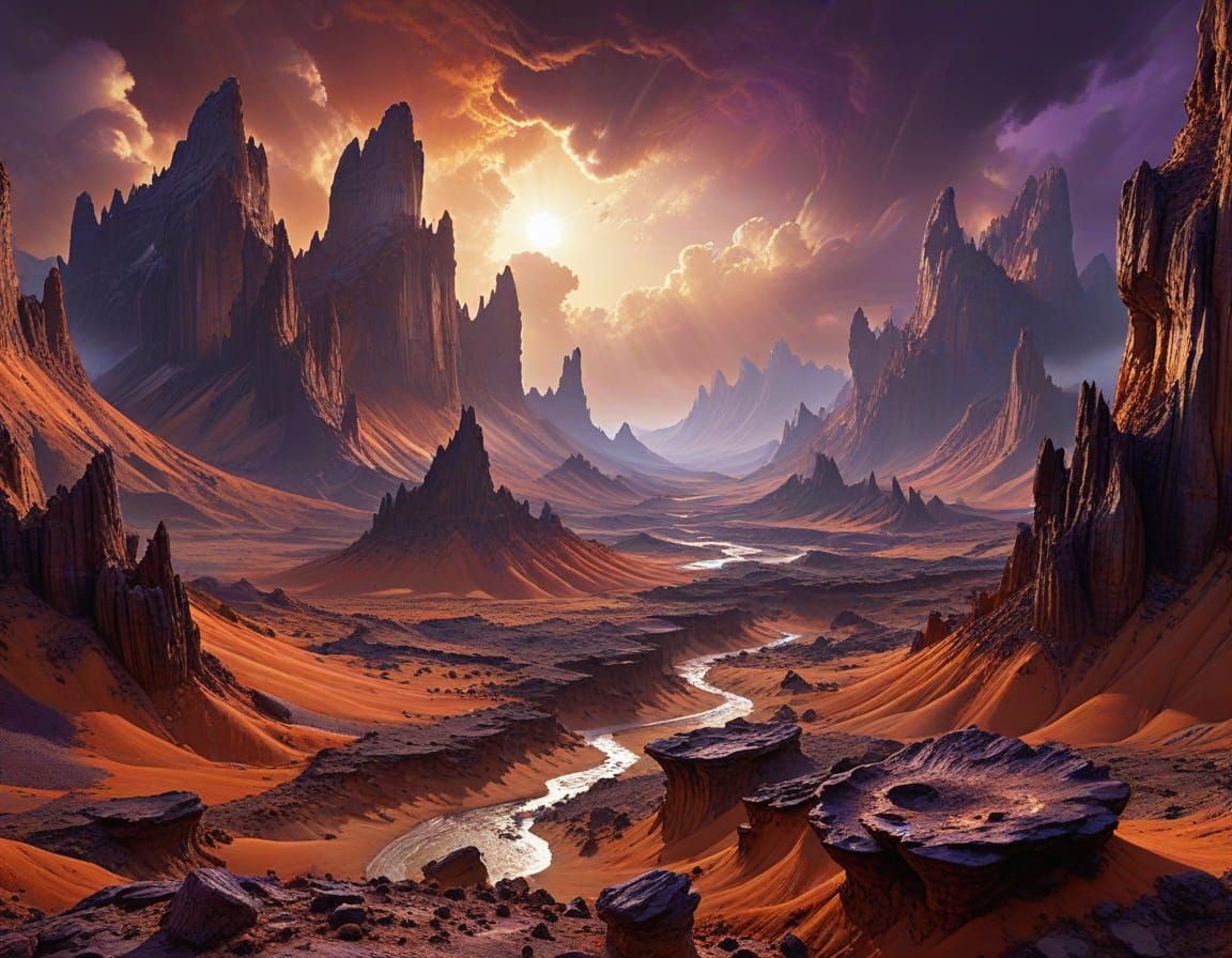 Bizarre Alien Landscape Concept Art