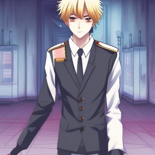 Shoujo Style Teenager in Palace: Anime Art