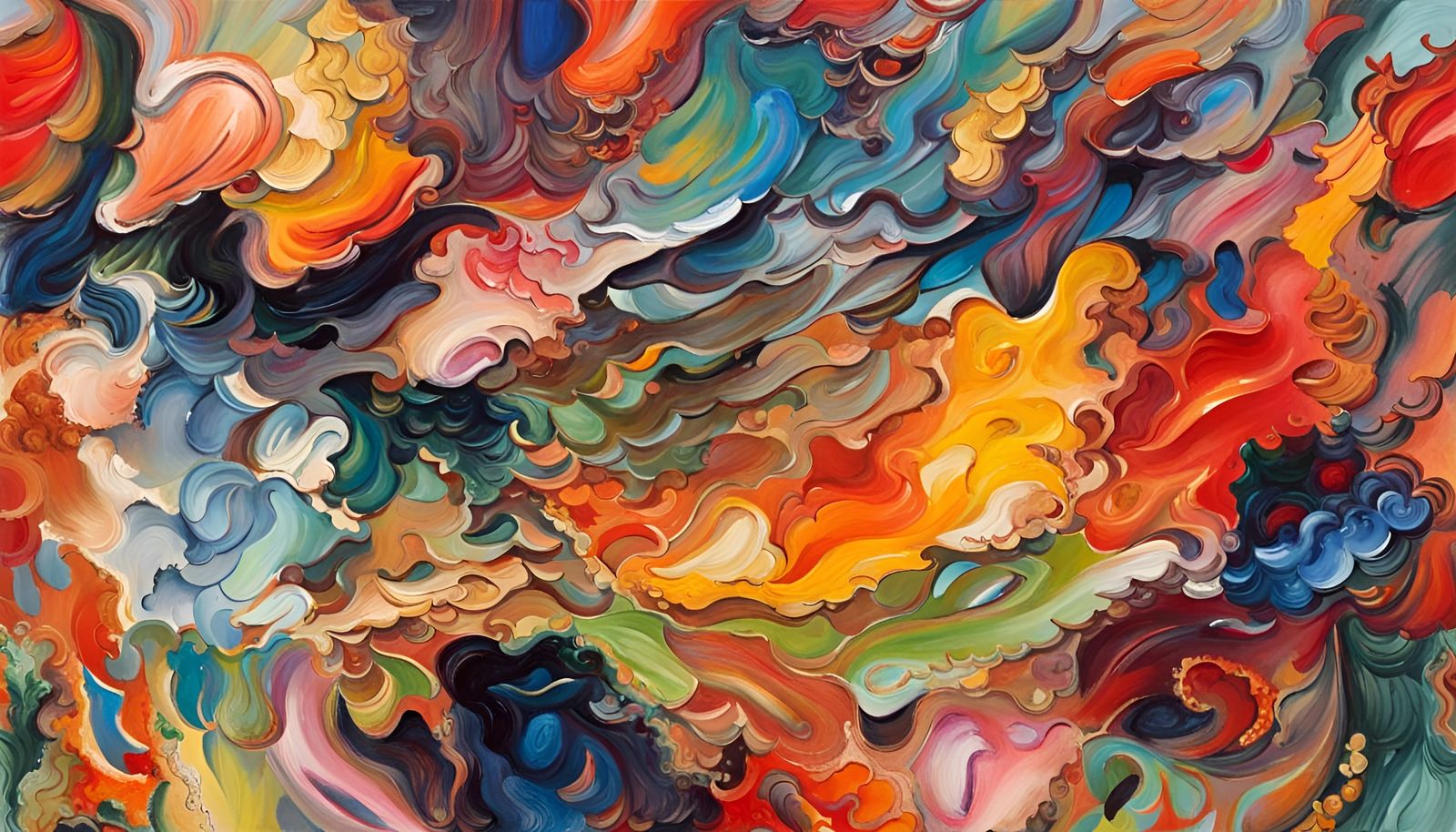 Expressionist Oil Painting in Impasto Gouache Style