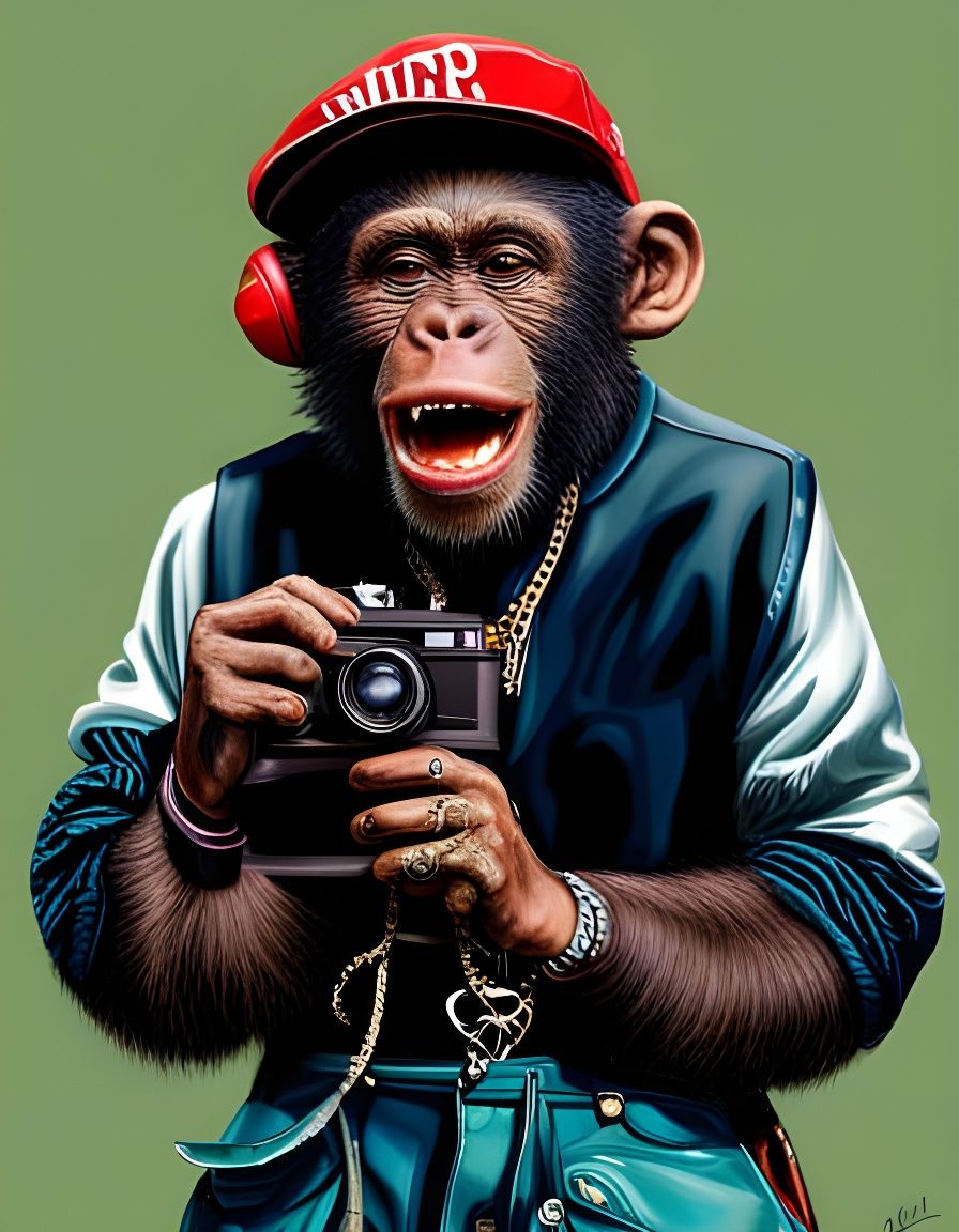 Anthropomorphic Chimpanzee Fashion Shoot