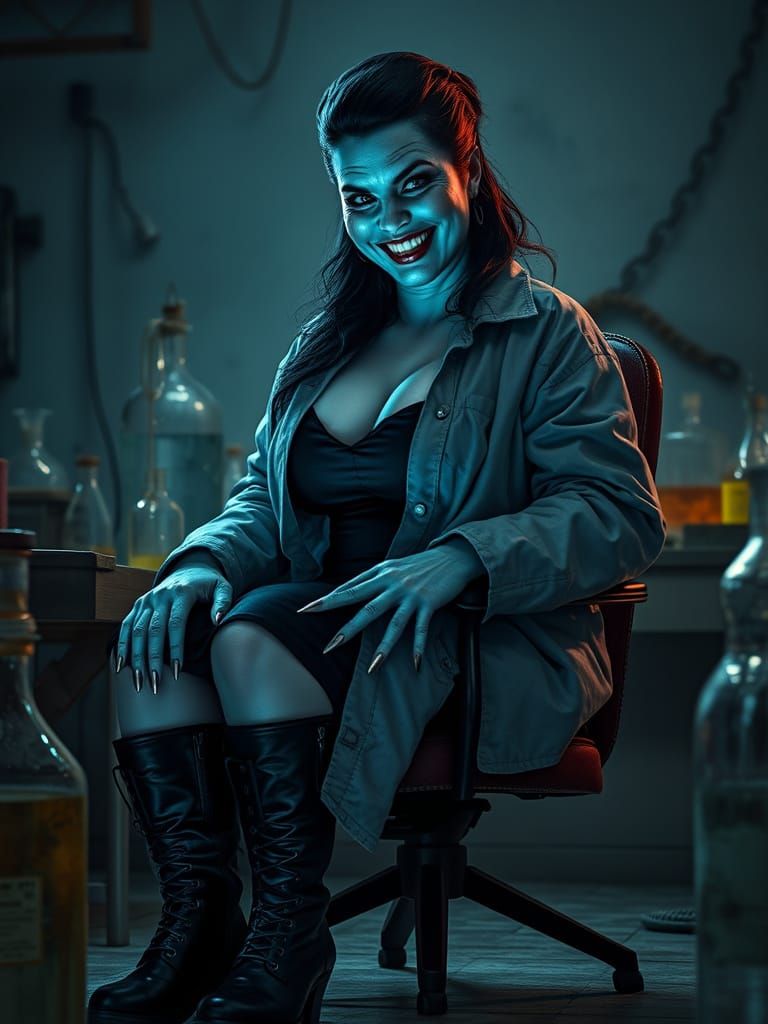 Dark Alien Beauty Conducts Sinister Experiments