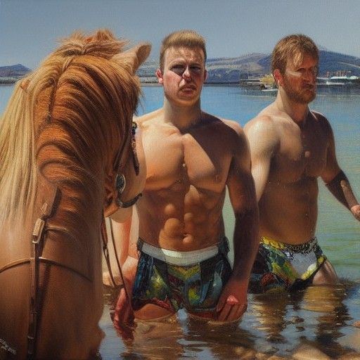 Awkward Moment in Oil Painting Style