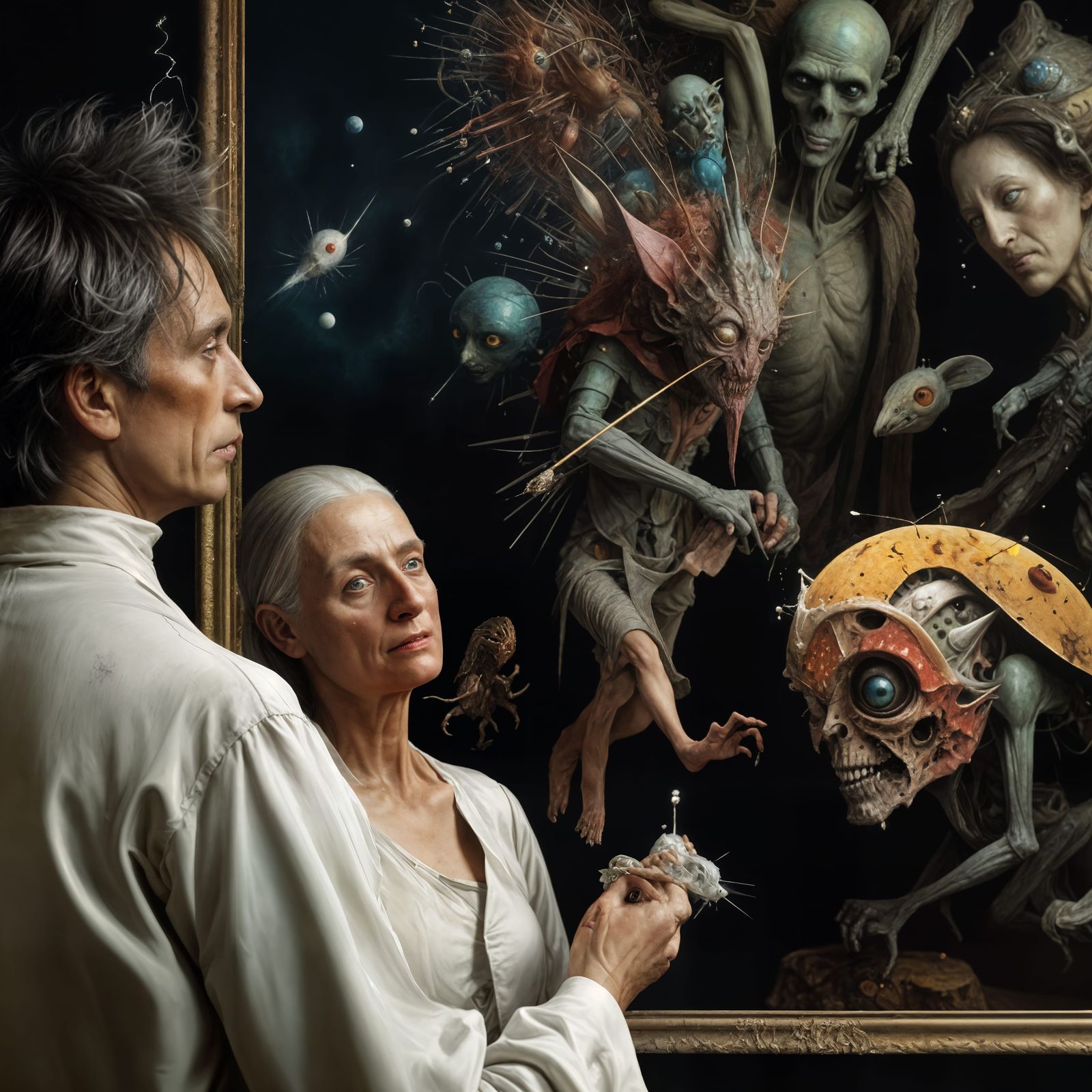 She's overthinking the small cake she made the jerk in the now, very lively 'Painting'