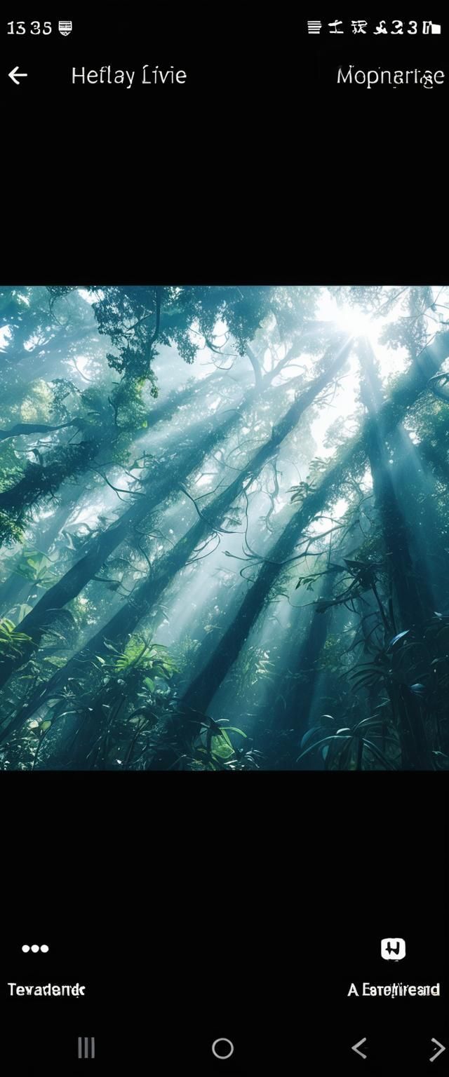 Ethereal Jungle Sunlight Through Cloudy Canopy