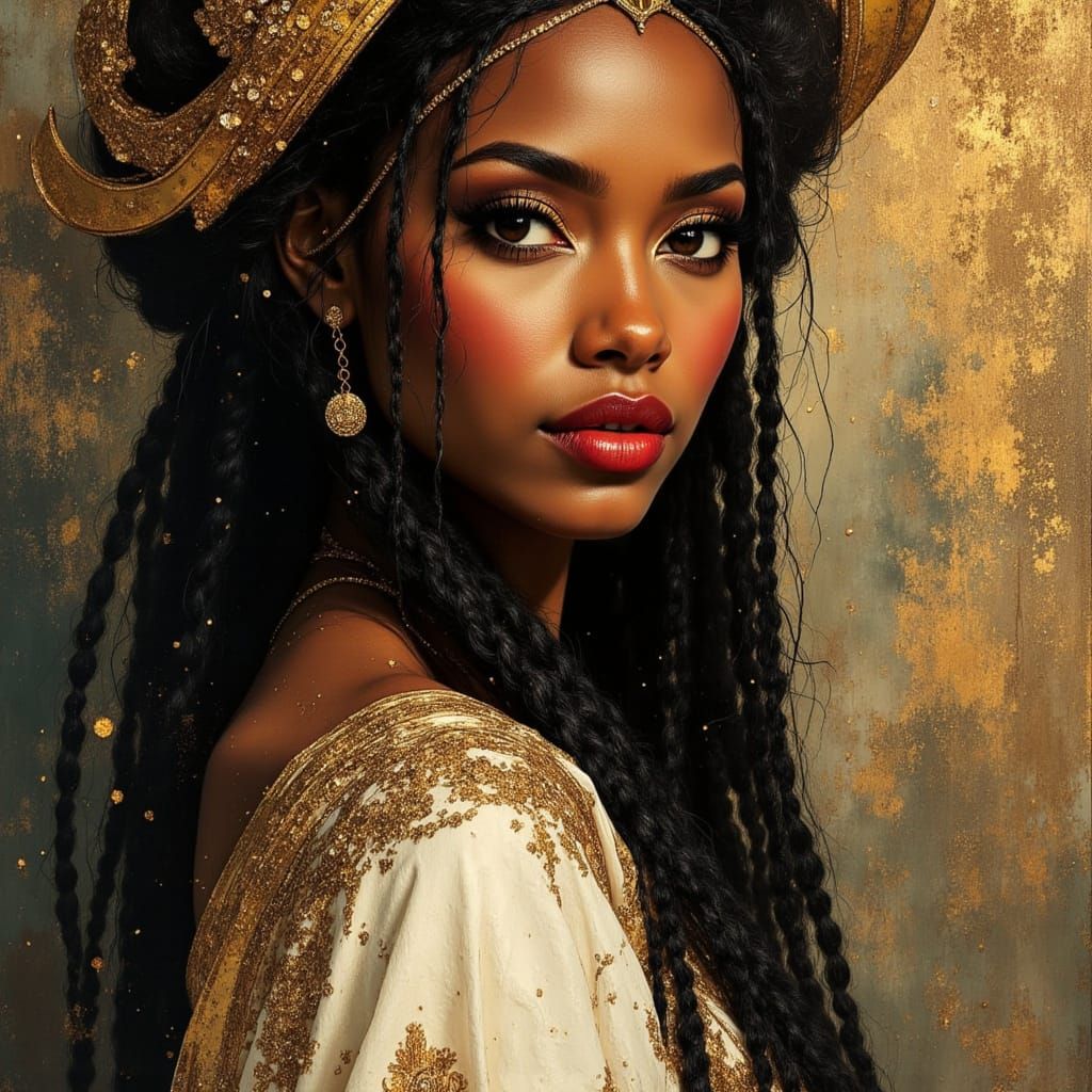 Elegant African Warrior Goddess Portrait