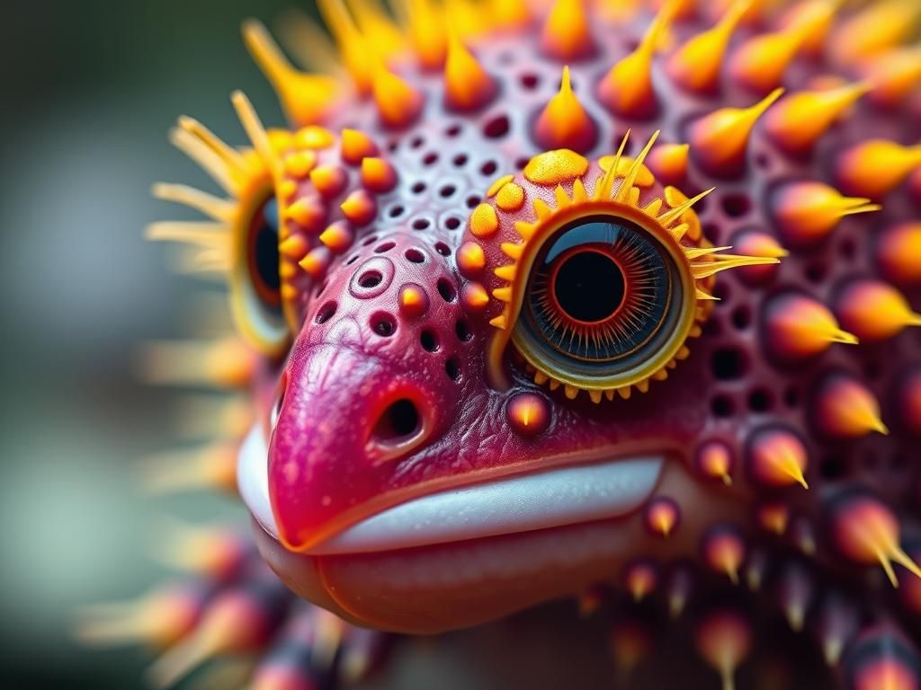 Exotic Quilliedpunk Creature with Holographic Accents