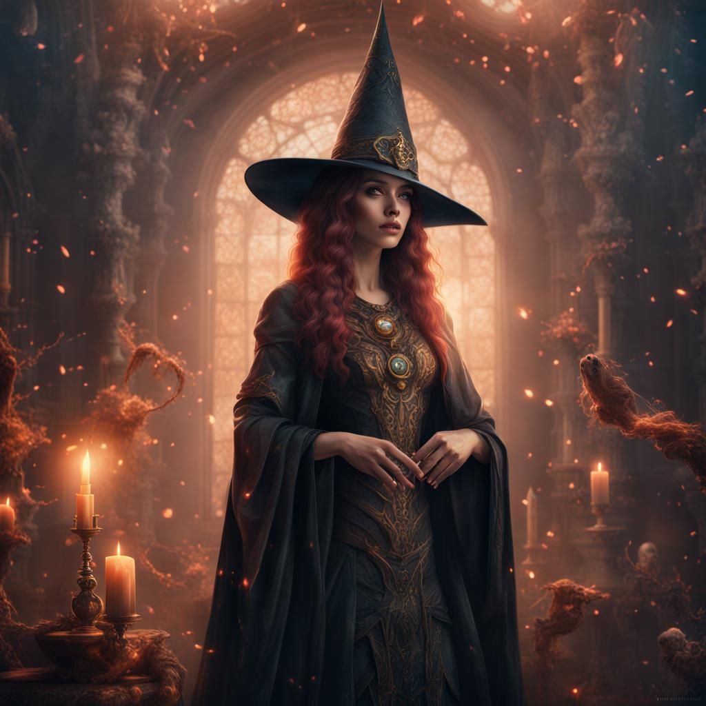 Divine Witch Portrait Creating Magic