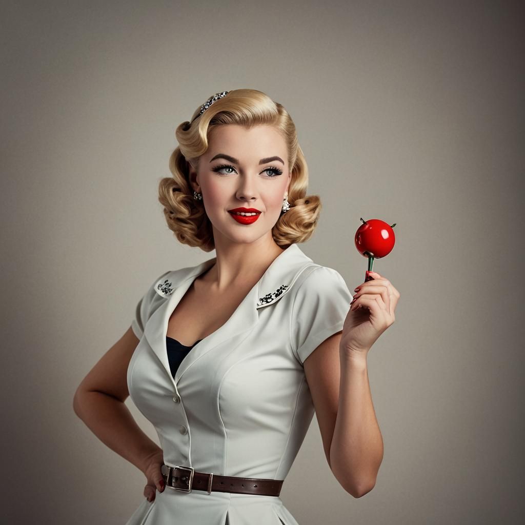 Corinna Kopf: 1950s Pinup Portrait in Professional Style