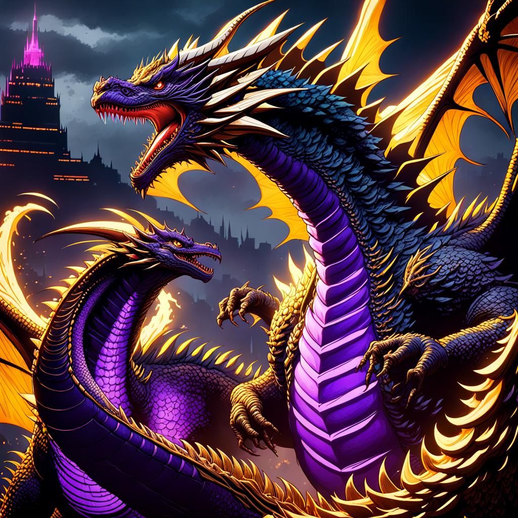 Godzilla vs Ghidorah: Epic Fantasy Battle in 8K