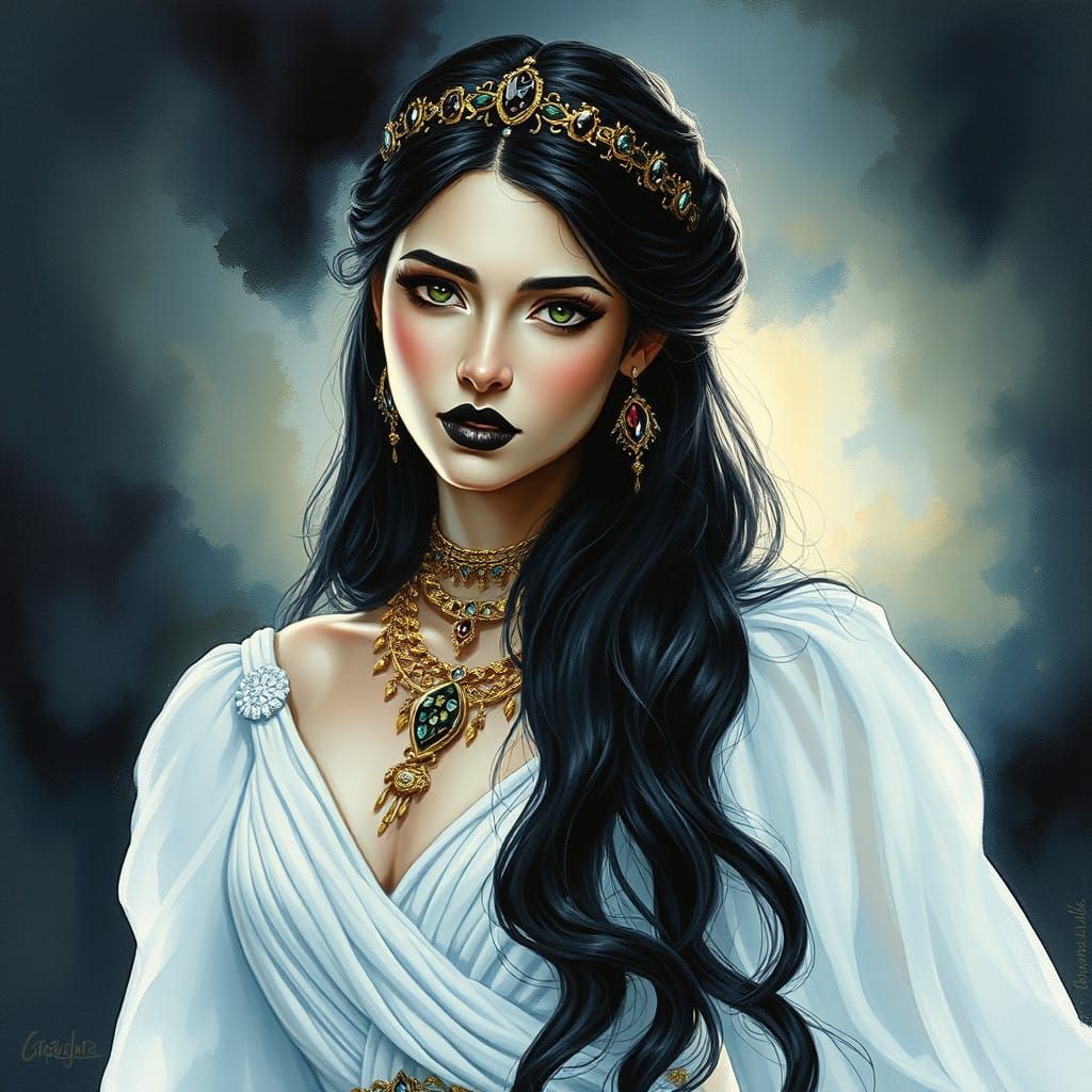 Princess in Enchanting Watercolor Art