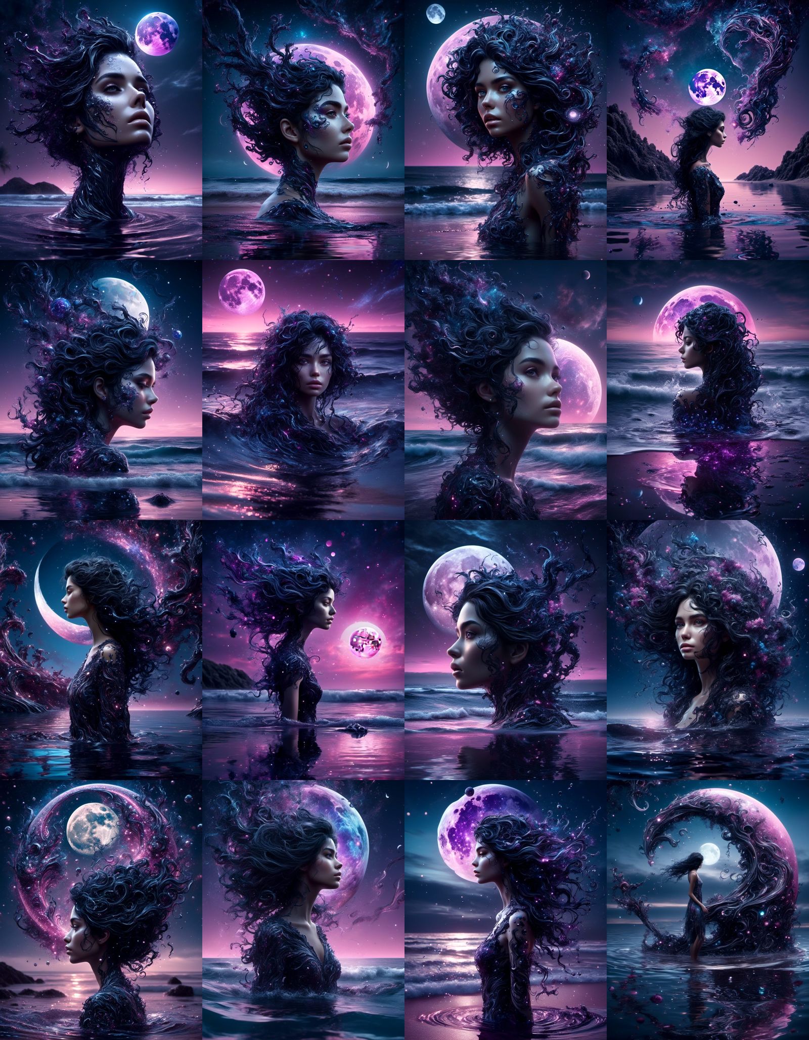 Mystic Moonlit Reflection on the Ocean