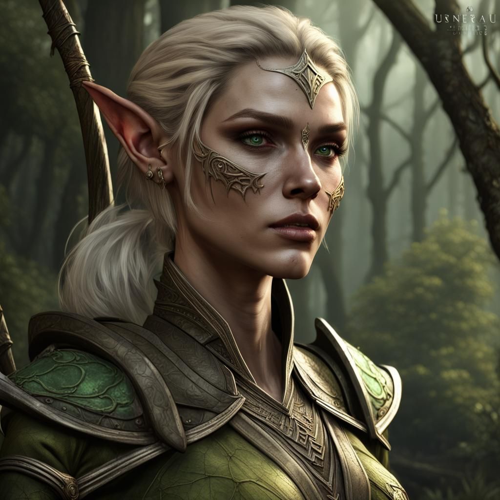 Bosmer Wood Elf Ranger Concept Art