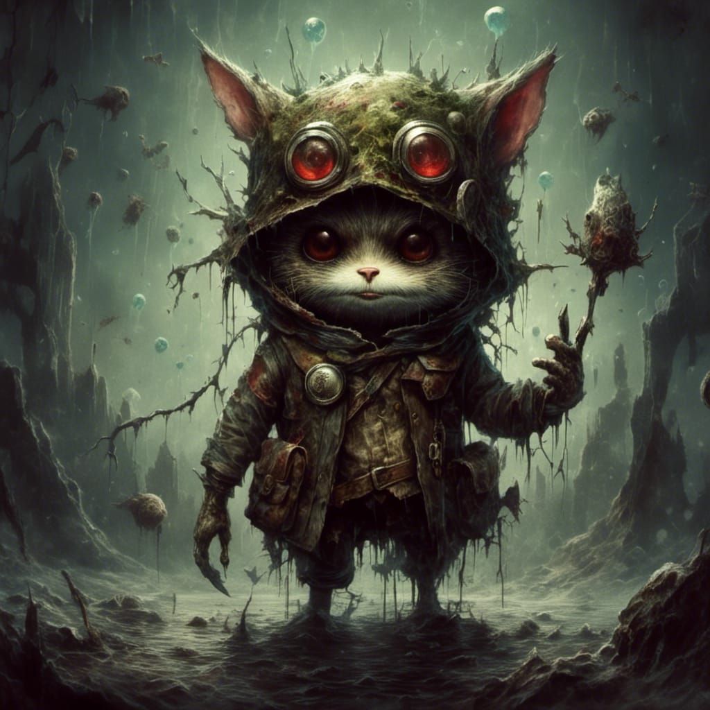 Lovecraftian Horror Teemo in Macabre Style